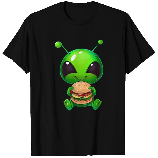 Hungry Alien: Cheeseburger Devourer T Shirts