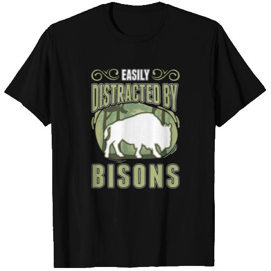 Easily Distracted By Bisons Water Buffalo T Shirts