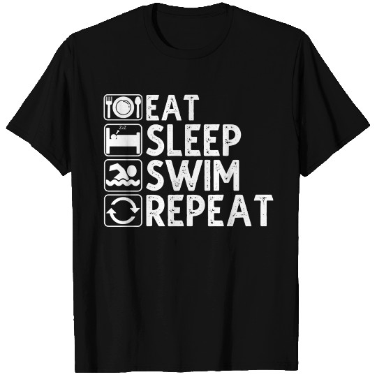 Eat Sleep Swim Repeat T Shirts
