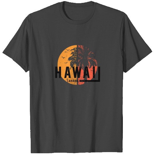 Artistic Lahaina Maui Hawaii Cool Palm Tree T Shirts