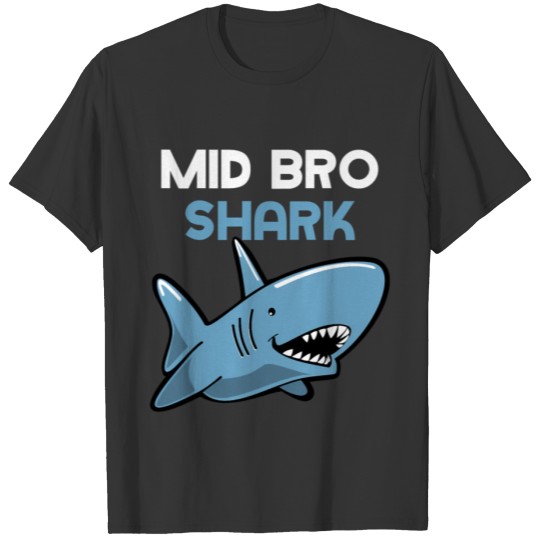 Mid Bro Shark Brother Family T Shirts