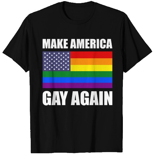 Rainbow LGBTQ American Pride Diversity Flag T Shirts