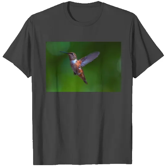Hummingbird In Flight, Sticker, T Shirts