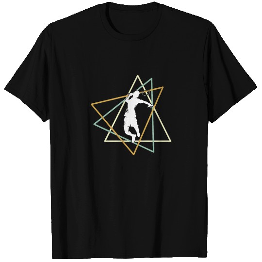 Geometric Badminton Smash T Shirts