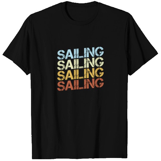 Retro Sailing Typography T Shirts