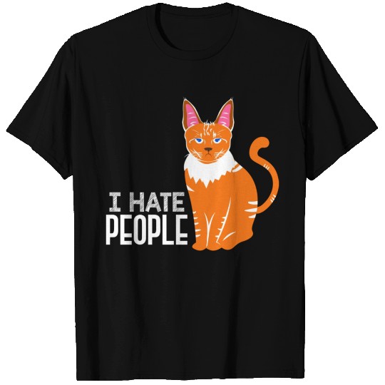 I Hate People Cat Lover Kitten Cats Funny T Shirts