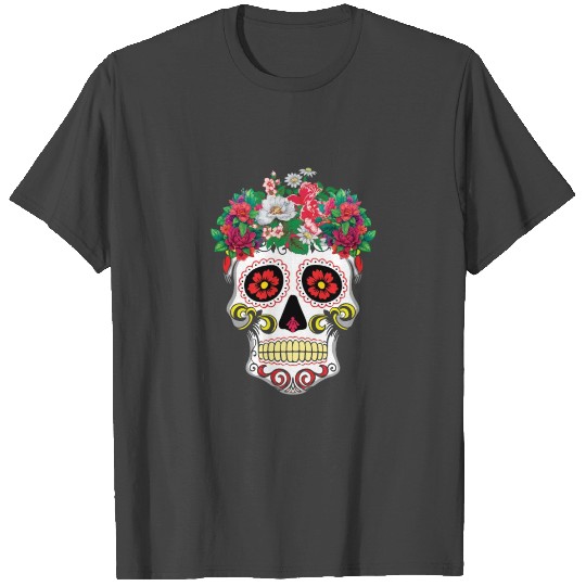 Flower Head Dia De Los Muertos Day Of Dead Floral T Shirts