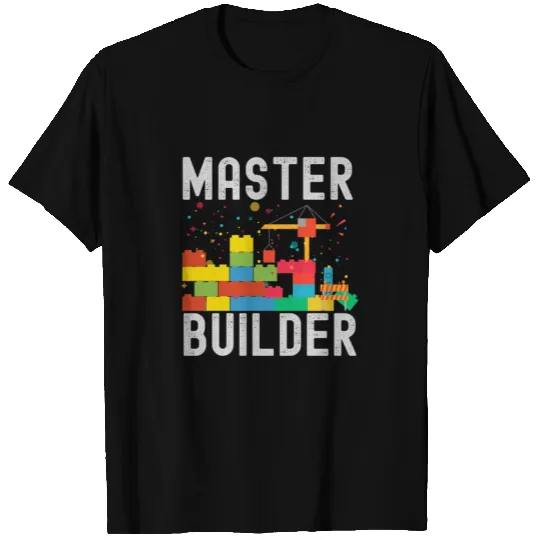Brick Builder Funny Blocks Master Builder T Shirts