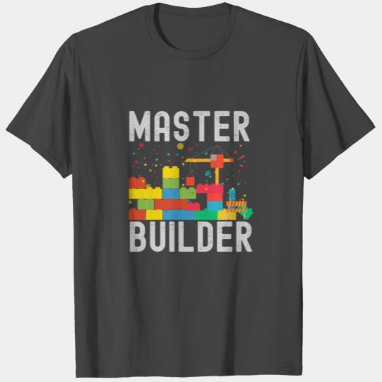 Brick Builder Funny Blocks Master Builder T Shirts