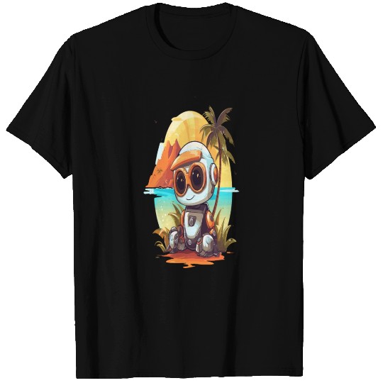robot on the beach T Shirts