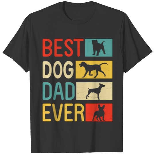 Cute Dogs Happy Best Dog Dad Ever Mother Father T Shirts