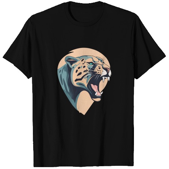 Wild Roaring Jaguar Design T Shirts