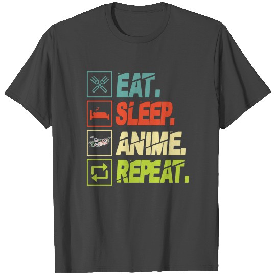 Eat Sleep Anime Repeat Ramen Kawaii Japanese Manga T Shirts