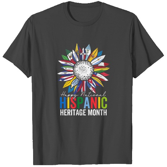 National Hispanic Heritage Month Latino Sunflower T Shirts