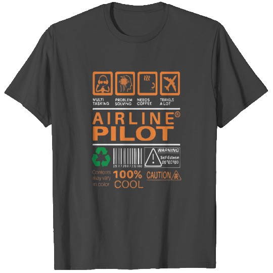 Airline Pilot Label T Shirts