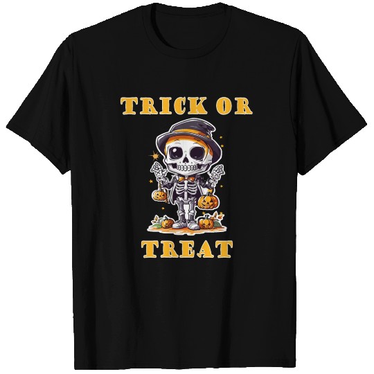 Trick or Treat Cute Skeleton T Shirts