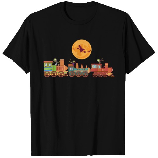 Spooky Halloween Ghost Train Zombie Boo Trick Or T Shirts
