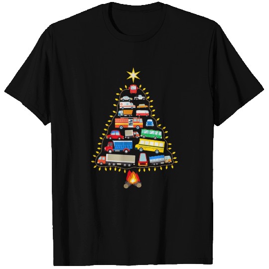 Firefighter Fire Truck Christmas Tree Xmas T Shirts