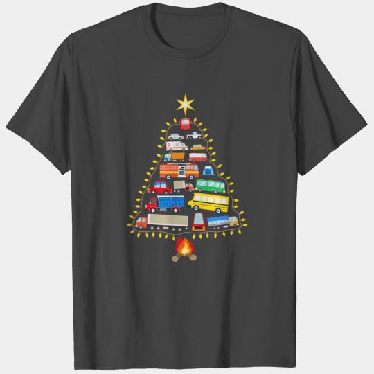 Firefighter Fire Truck Christmas Tree Xmas T Shirts