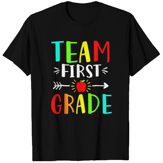 Team First Grade Student Teacher Team Funny Back T Shirts
