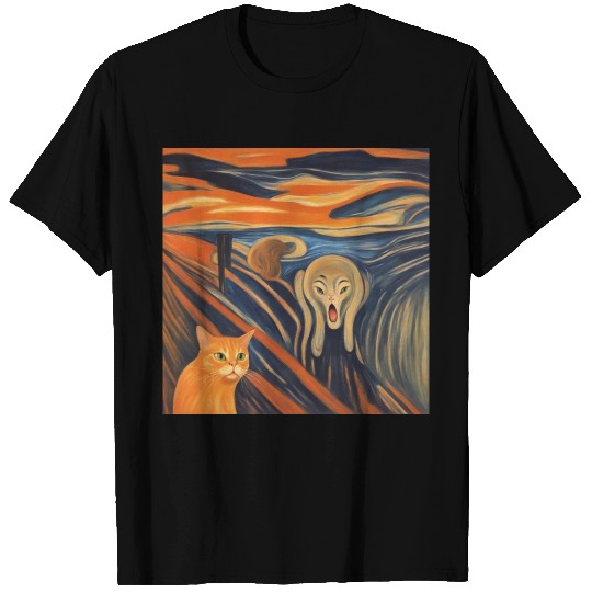 orange cat x the scream T Shirts
