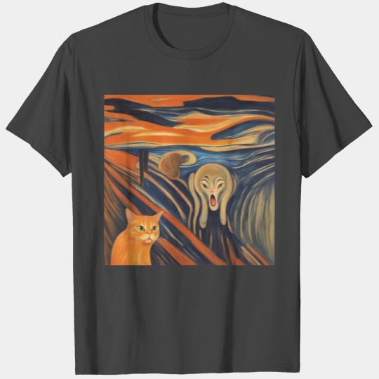 orange cat x the scream T Shirts