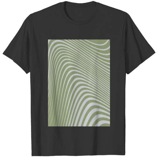 Aesthetic Green - Modern Abstract Wavy Line T Shirts