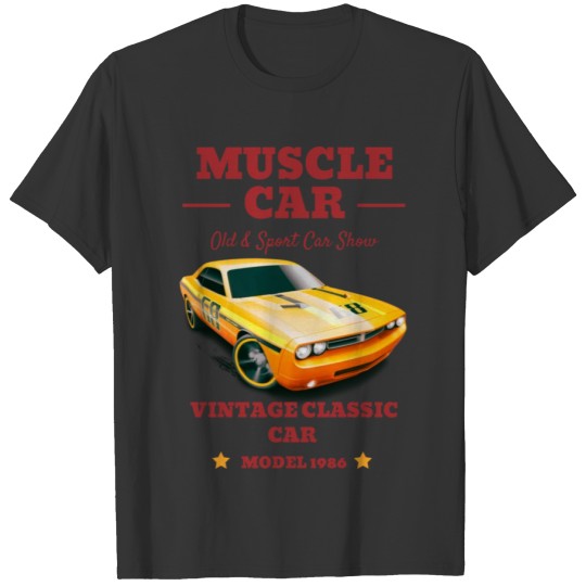 Classic Funny Muscle Car Graphic T Shirts