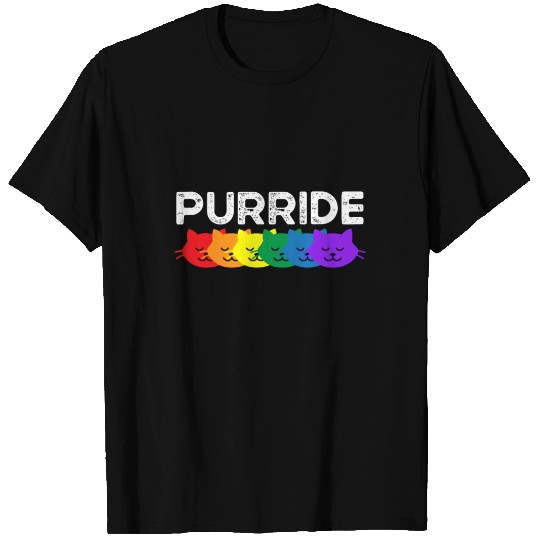 Purride Cat Lover Pride Month Gay Rights Rainbow T Shirts