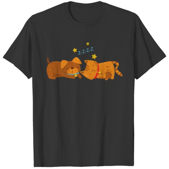 Funny Dog And Cat T Shirts
