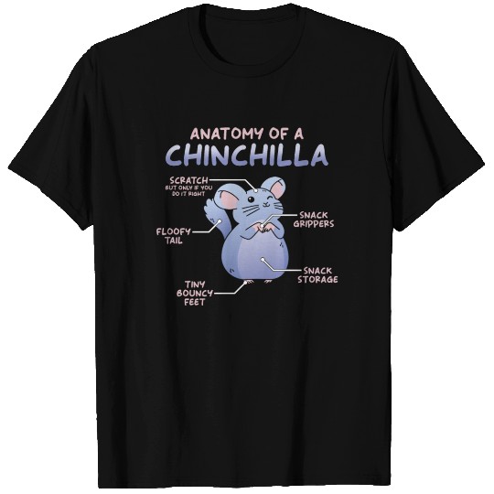Chinchilla Pet Lover Cute Anatomy Of A Chinchilla T Shirts
