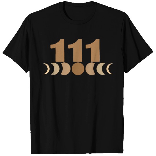 Moon Cycle Brown Angel Numbers 111 T Shirts