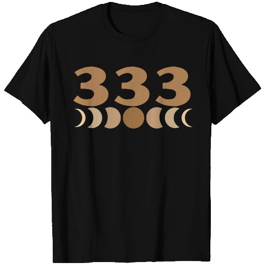 Moon Cycle Brown Angel Numbers 333 T Shirts
