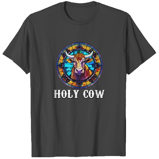 Unique Holy Cow Art Design - Stained Glass Art T Shirts