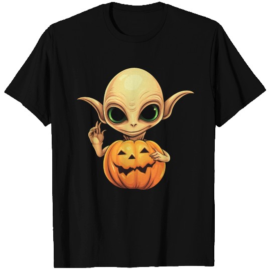 Orange Alien Pumpkin: Halloween from Outer Space T Shirts