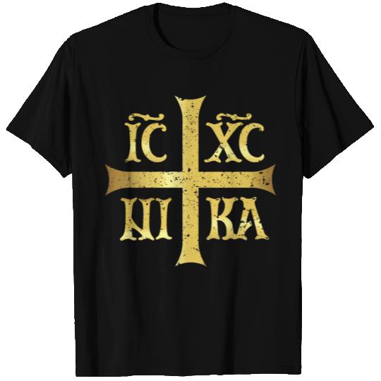 Orthodox Holy Cross Gold T Shirts