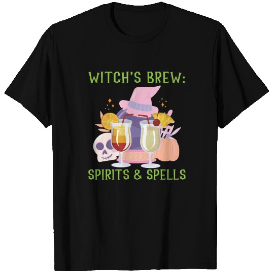 Witch's Brew: Spirits & Spells Bartender Halloween T Shirts