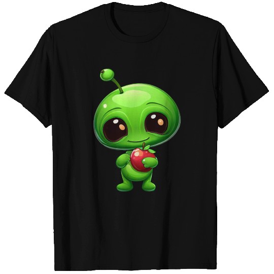 Green Alien Apple: Unexpected Fusion T Shirts