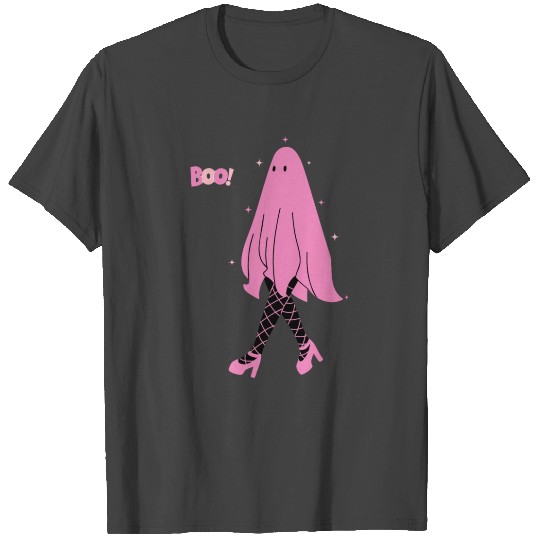 funny women ghost for halloween T Shirts
