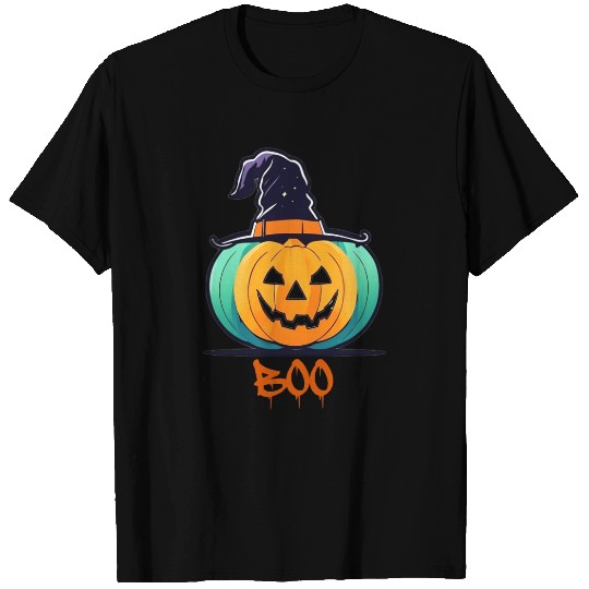 Creepy Halloween Wizard Pumpkin T Shirts