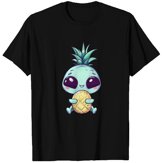 Alien with Pineapple Punk Hairstyle T Shirts