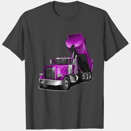 Dump Truck Purple T Shirts