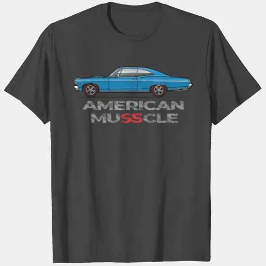 American Musscle Blue Car T Shirts