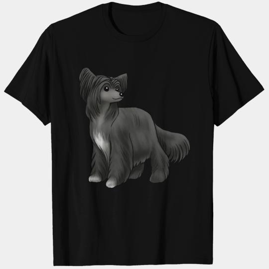 Dog Chinese Crested Powderpuff Black T Shirts