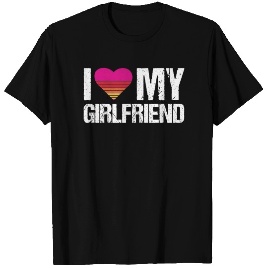 I love my girlfriend heart my girlfriend vintage T Shirts