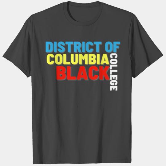 District Of Columbia Plain BLack College (T Shirts)