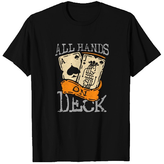 Classic Blackjack All Hands On Deck Loves Gambling T Shirts