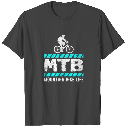 Distressed Vintage MTB Mountain Bike Life T Shirts