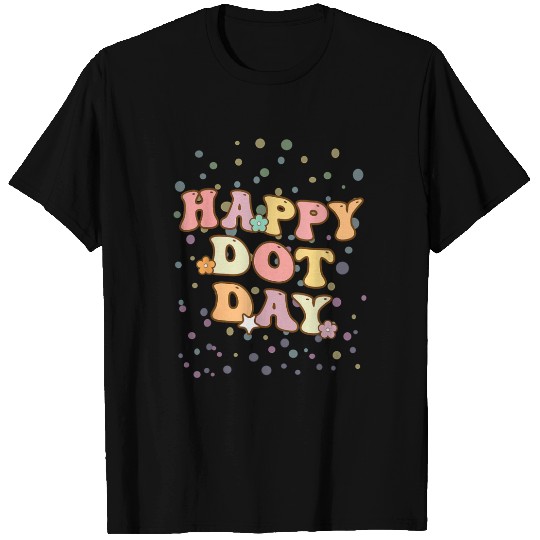 Groovy Happy Dot Day Teacher Kids T Shirts