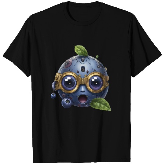 Steampunk Blueberry Face Fruit T Shirts